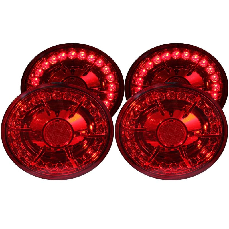 ANZO 2005-2010 Chevrolet Corvette LED Taillights Red 4pc - Burkken Auto Parts