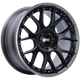 BBS CH-RII 22x9.5 5x120 ET33 Satin Black Center Platinum Lip SS Rim Prot Wheel -82mm PFS Req - Burkken Auto Parts