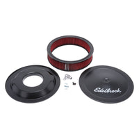 Edelbrock Air Cleaner Pro-Flo Series Round 14 In Diameter Cloth Element 3/8Indropped Base Black - Burkken Auto Parts