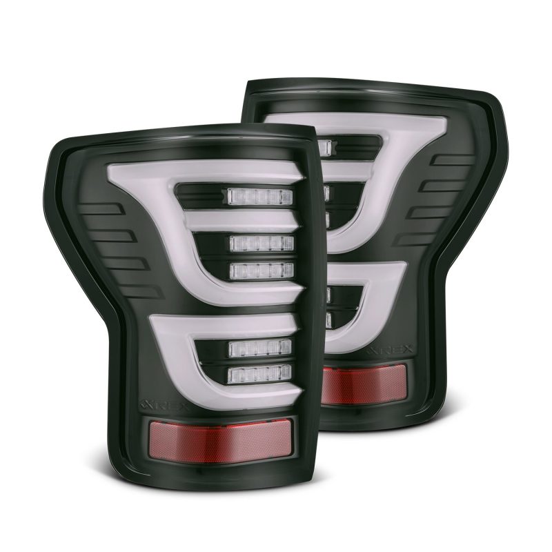 AlphaRex 07-13 Toyota Tundra LUXX-Series LED Tail Lights Black - Burkken Auto Parts
