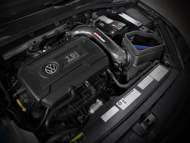 aFe 15-19 VW Golf R (MKVII) L4-2.0L (t) Track Series Carbon Fiber Intake System w/ Pro 5R Filter - Burkken Auto Parts