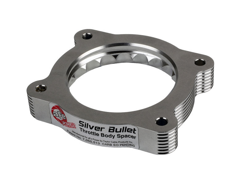 aFe 02-09 Chevrolet Trailblazer/ 02-09 GMC Envoy L6 4.2L Silver Bullet Throttle Body Spacer - Silver - Burkken Auto Parts