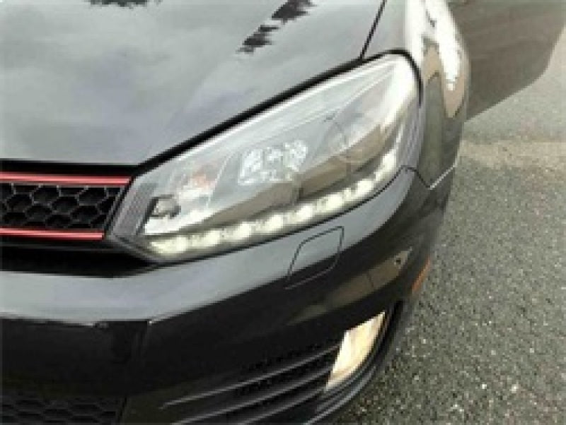 Spyder Volkswagen Golf/GTI 10-13 Projector Headlights Halogen Model- DRL Blk PRO-YD-VG10-DRL-BK - Burkken Auto Parts