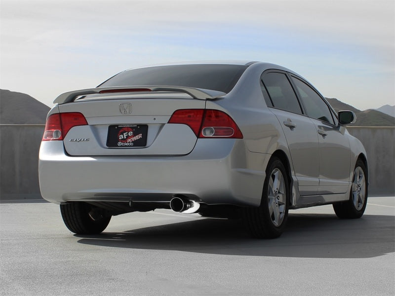 aFe Takeda Exhaust 2.5in Dia 304SS Axle-Back w/Polished Tip 06-11 Honda Civic EX Sedan L4 1.8L - Burkken Auto Parts