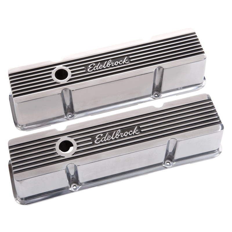 Edelbrock Valve Cover Elite II Series Chevrolet 1959-1986 262-400 CI V8 Tall Polished - Burkken Auto Parts