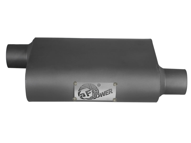 aFe Scorpion Replacement Alum Steel Muffler 2-1/2in In/Out Baffled Offset/Offset 13inL x10inW x4inH - Burkken Auto Parts