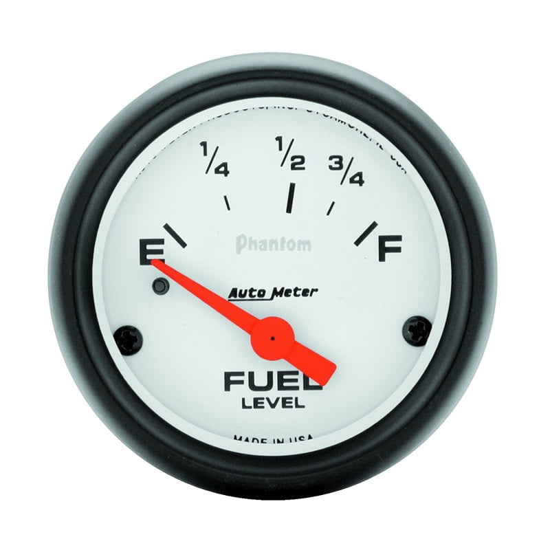 Autometer Phantom 52mm 73 Ohm Empty-10 Ohm Fuel Short Sweep Electric Fuel Level Gauge - Burkken Auto Parts