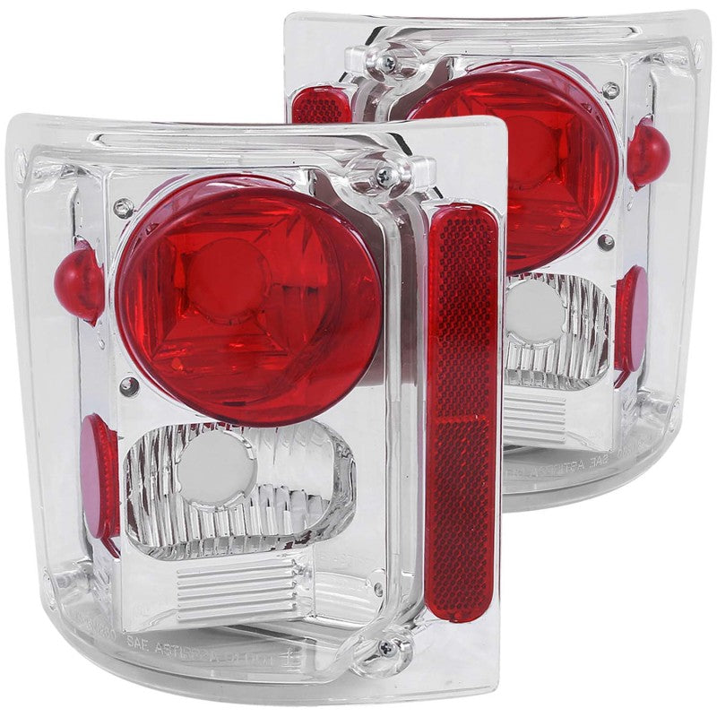 ANZO 1973-1987 Chevrolet C 10 Taillights Chrome - Burkken Auto Parts