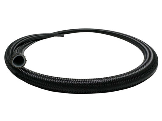 Fuelab Black Nylon Stainless Steel Braided PTFE Hose - 6AN - 3ft - Burkken Auto Parts