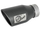 aFe MACH Force-Xp 3in 304 SS Metallic Black Exhaust Tip 3in In x 4-1/2in Out x 9in L Bolt-On Left - Burkken Auto Parts