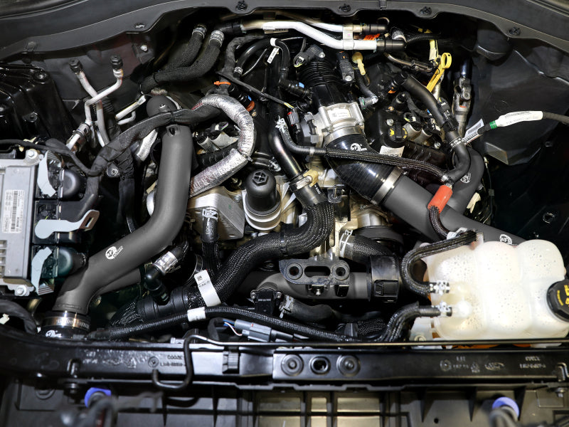 aFe 20-23 Ford Explorer ST V6 3.0L (tt) BladeRunner Aluminum Hot and Cold Charge Pipe Kit - Black - Burkken Auto Parts