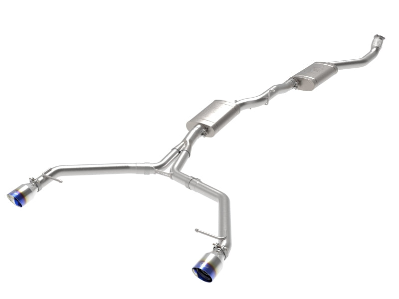 afe MACH Force-Xp 13-16 Audi Allroad L4 SS Cat-Back Exhaust w/ Blue Flame Tips - Burkken Auto Parts