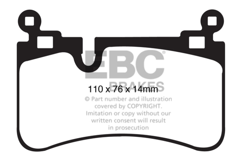 EBC 08-13 Mercedes-Benz C63 AMG (W204) 6.2 Redstuff Rear Brake Pads - Burkken Auto Parts