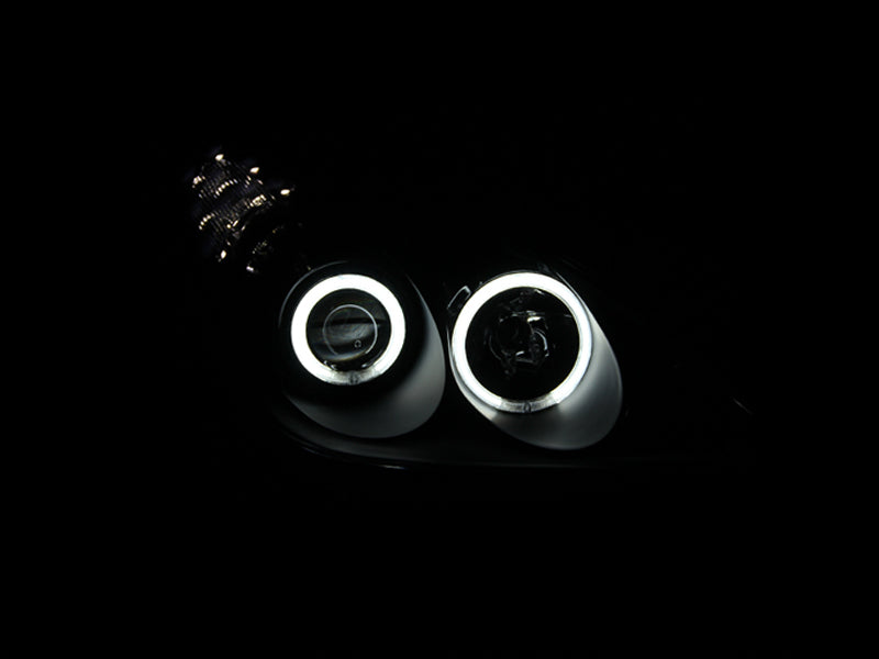 ANZO 2002-2003 Lexus Es300 Projector Headlights w/ Halo Black - Burkken Auto Parts