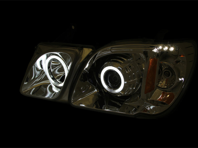 ANZO 1998-2007 Lexus Lx470 Projector Headlights w/ Halo Chrome (CCFL) - Burkken Auto Parts