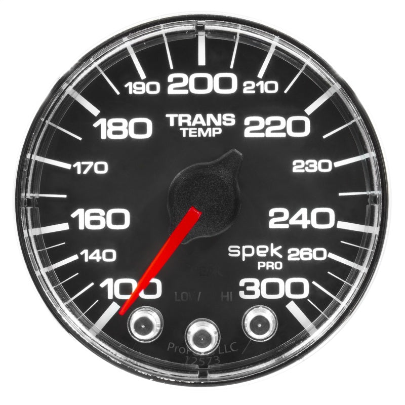 Autometer Spek-Pro Gauge Water Temp 2 1/16in 300f Stepper Motor W/Peak & Warn Blk/Chrm - Burkken Auto Parts