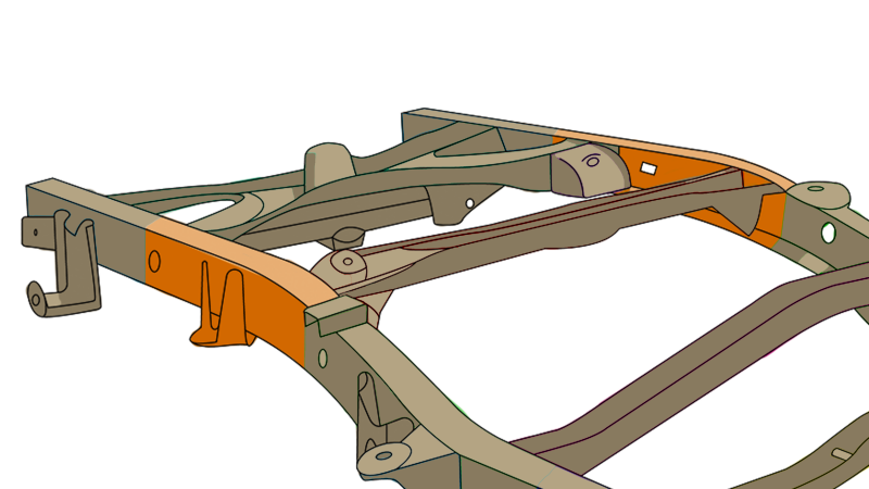 Rust Buster 2000-2006 Toyota Tundra Rear Over Axle Frame Section - Right