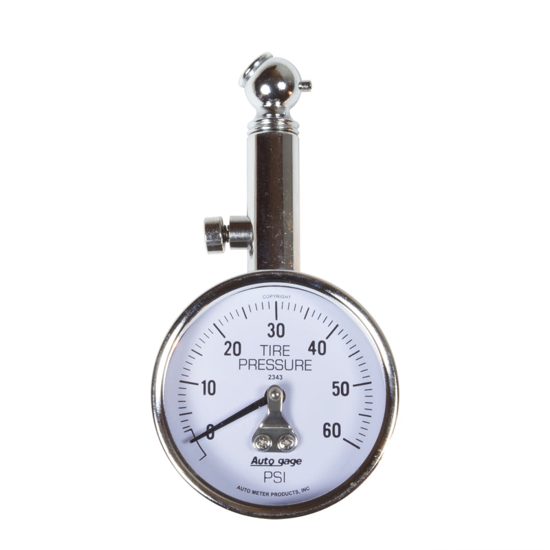 Autometer 60 PSi Peak/Hold Mechanical Tire Pressure Gauge - Burkken Auto Parts