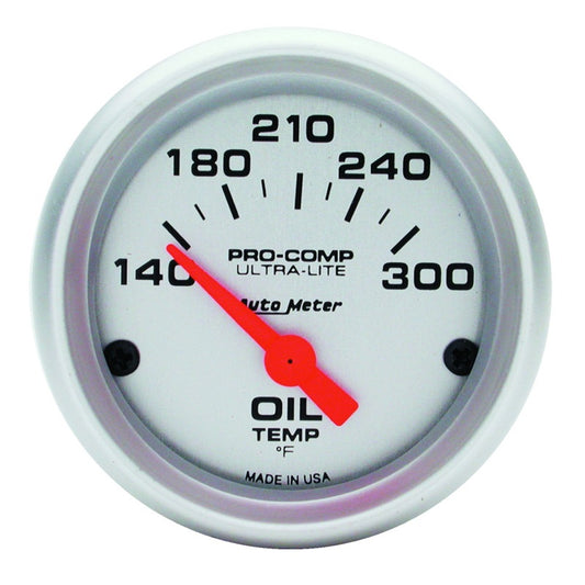 Autometer Ultra-Lite 52mm 140-300 Deg F Electronic Oil Temperature Gauge - Burkken Auto Parts