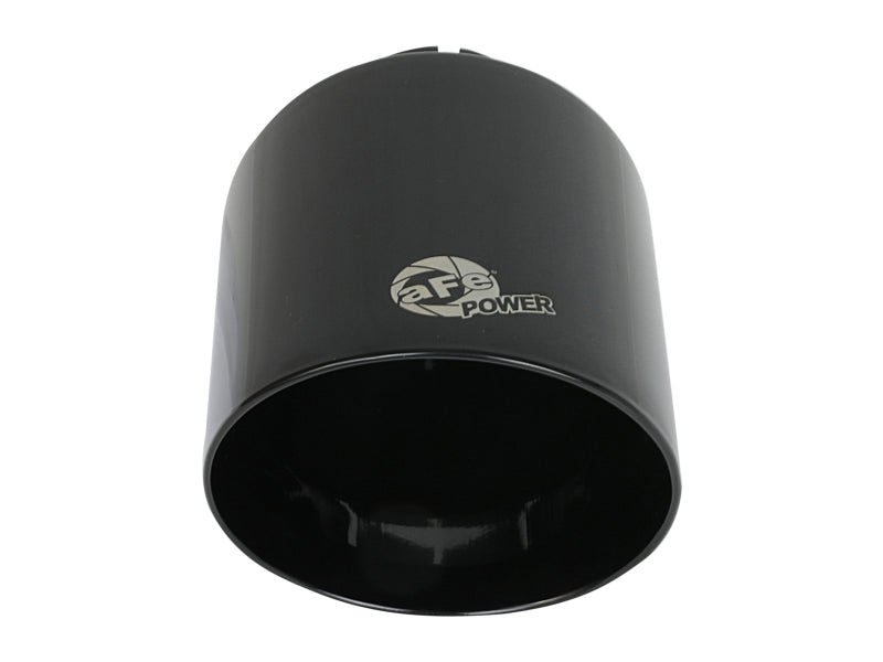 aFe Takeda 409 SS Clamp-On Exhaust Tip 2.5in. Inlet / 4.5in. Outlet / 7in. L - Black - Burkken Auto Parts