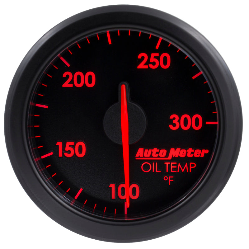 Autometer Airdrive 2-1/6in Oil Temp Gauge 100-300 Degrees F - Black - Burkken Auto Parts