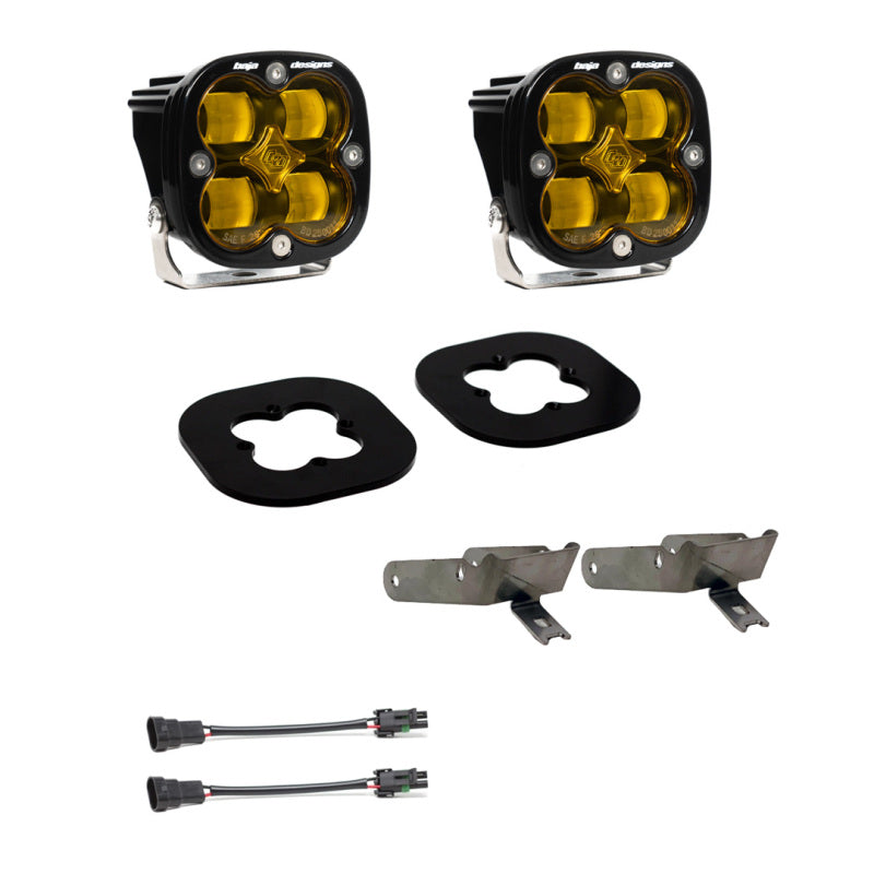 Baja Designs 11-16 Ford Super Duty Fog Pocket Kit - Amber - Burkken Auto Parts