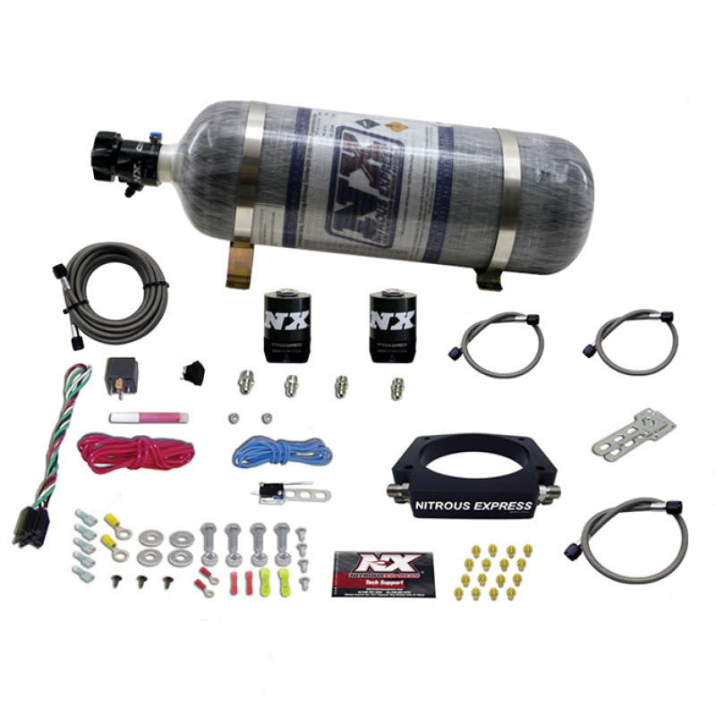 Nitrous Express GM LS 102mm Nitrous Plate Kit (50-400HP) w/12lb Composite Bottle - Burkken Auto Parts