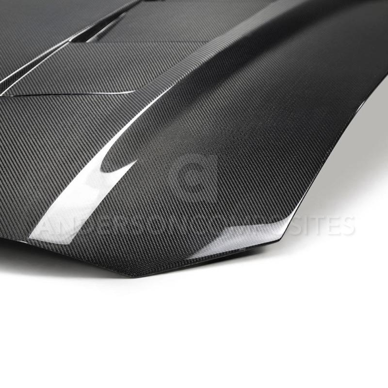 Anderson Composites 2018 Ford Mustang GT Type-SA Style Heat Extractor Double Sided Carbon Fiber Hood - Burkken Auto Parts