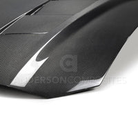 Anderson Composites 2018 Ford Mustang GT Type-SA Style Heat Extractor Double Sided Carbon Fiber Hood - Burkken Auto Parts