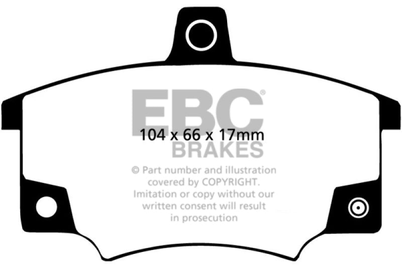 EBC 83 Fiat 124 Spider 2 Greenstuff Front Brake Pads - Burkken Auto Parts