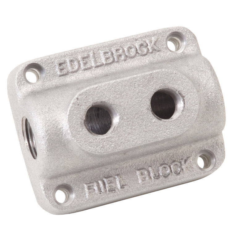 Edelbrock Fuel Block Dual Carburetor As Cast - Burkken Auto Parts