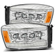 AlphaRex 06-08 Dodge Ram 1500HD NOVA LED Proj Headlights Plank Style Blk w/Seq Signal/DRL/Amber LED - Burkken Auto Parts