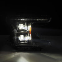 AlphaRex 18-20 Ford F-150 (Req. Conv F150 w/LED) LUXX LED Proj HL Alpha-Blk w/Actv Lt Seq Sig SB DRL - Burkken Auto Parts