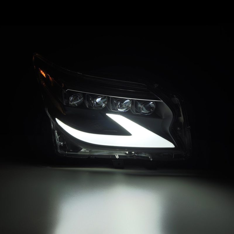 AlphaRex 14-19 Lexus GX 460 NOVA LED Projector Headlights Plank Style Black w/Activ Light/Seq Signal - Burkken Auto Parts
