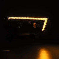 AlphaRex 10-13 Toyota 4Runner PRO-Series Proj Headlights Plank Style Alpha Blk w/Seq Signal/DRL - Burkken Auto Parts