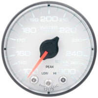 Autometer Spek-Pro Gauge Water Temp 2 1/16in 300f Stepper Motor W/Peak & Warn Wht/Blk - Burkken Auto Parts