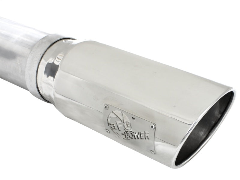 aFe Atlas 5in DPF-Back Aluminized Steel Exh Dodge RAM Diesel 13-14 6.7L (td) Mega Cab w/Polished Tip - Burkken Auto Parts