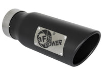 aFe MACH Force-Xp 409 Stainless Steel Exhaust Tip 3.5 In x 4.5in Out x 12in L Clamp-On - Burkken Auto Parts