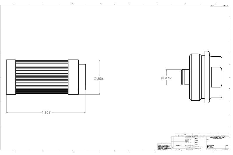 Aeromotive Replacement 100 Micron SS Element (for 12316 Filter Assemby) - Burkken Auto Parts