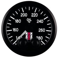 Autometer Stack Instruments 52mm 140-280 Deg F 1/8in NPTF Male Pro Control Oil Temp Gauge - Black - Burkken Auto Parts