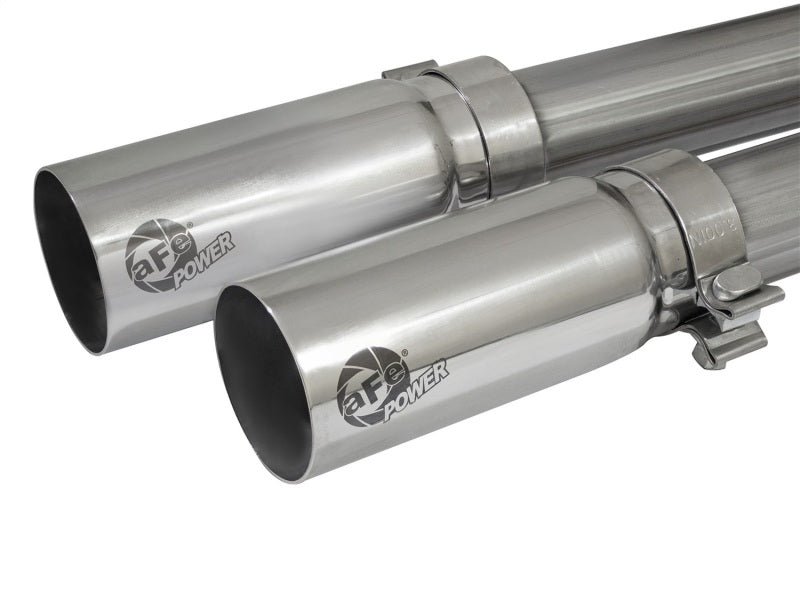 aFe Rebel Series CB 3in Middle Side Exit SS Exht w/Polish Tips 09-16 Chevy Silverado/GMC Sierra 1500 - Burkken Auto Parts