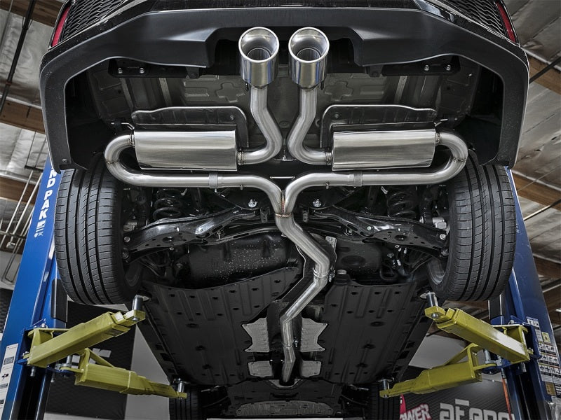 aFe Takeda 3in 304 SS Cat-Back Exhaust System w/Polished Tips 2017+ Honda Civic Si (4dr) I4 1.5L (t) - Burkken Auto Parts