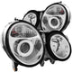 ANZO 1999-2002 Mercedes Benz E Class W210 Projector Headlights Chrome - Burkken Auto Parts