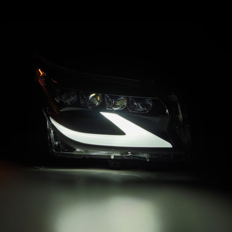 AlphaRex 14-19 Lexus GX460 (Non-AFS) NOVA LED Proj Headlights Alpha Black w/Activ Light/Seq Signal - Burkken Auto Parts