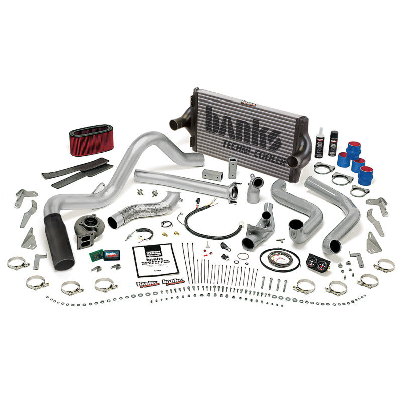 Banks Power 94-95.5 Ford 7.3L Man PowerPack System - SS Single Exhaust w/ Black Tip - Burkken Auto Parts