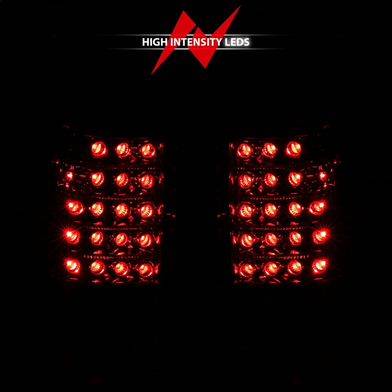 ANZO 1999-2007 Chevrolet Silverado 1500 LED Taillights Red/Clear - Burkken Auto Parts