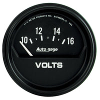Autometer AutoGage 2-5/8in 16V Electrical Voltmeter - Black - Burkken Auto Parts