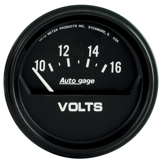 Autometer AutoGage 2-5/8in 16V Electrical Voltmeter - Black - Burkken Auto Parts