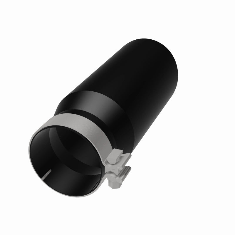 MagnaFlow Tip Stainless Black Coated Single Wall Round Single Outlet 5in Dia 4in Inlet 13in L - Burkken Auto Parts
