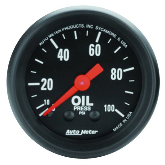 Autometer Z Series 52mm 0-100 PSI Mechanical Oil Pressure Gauge - Burkken Auto Parts